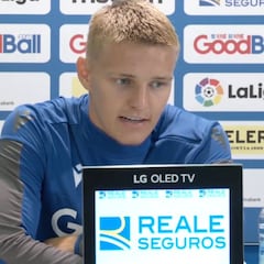 Odegaard: "Pasar a Madrid y Barça será díficil pero podemos acabar terceros o cuartos"