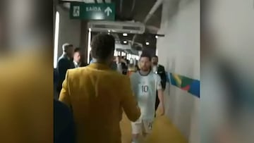 When Neymar and Messi bumped into each other in the tunnel