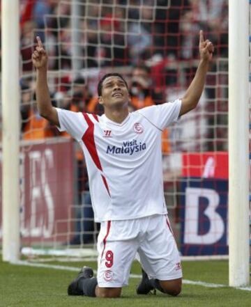 El delantero colombiano volvió al gol después de tres partidos. Hizo el segundo gol de la victoria 3-0 al Córdoba y completó 13 anotaciones en la liga Española.