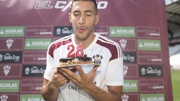 Álvaro Rodríguez en su presentación con el Albacete.