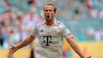 Soccer Football - FIFA Club World Cup - Round of 16 - Flamengo v Bayern Munich - Hard Rock Stadium, Miami Gardens, Florida, U.S. - June 29, 2025 Bayern Munich's Harry Kane celebrates scoring their fourth goal IMAGN IMAGES via Reuters/Sam Navarro TPX IMAGES OF THE DAY