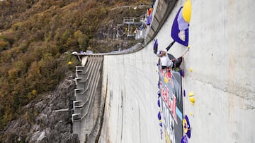 Alberto Ginés López performs during the Red Bull Dual Ascent in Val Verzasca, Switzerland, November 1st, 2023. // Matteo Mocellin / Red Bull Content Pool // SI202311010209 // Usage for editorial use only //