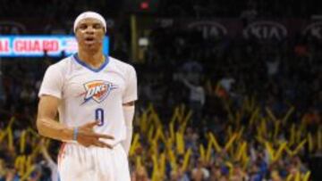 Russell Westbrook ante los Toronto Raptors.