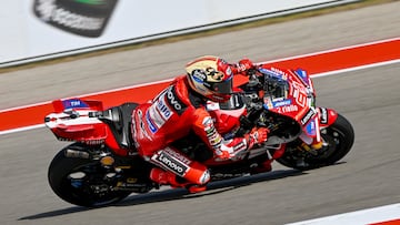 Marc Márquez, con la Ducati en Austin.