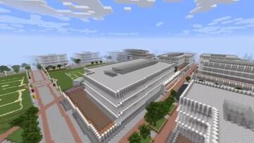 Representación en Minecraft de la sede de Microsoft (imagen: CNBC)