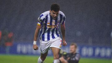 Luis D&iacute;az en un partido del Porto en la Liga de Portugal