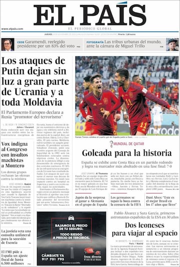 La Roja protagonista de las portadas de la prensa española