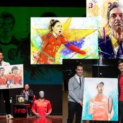 El estibador que pinta a los deportistas: “Nadal es garra”