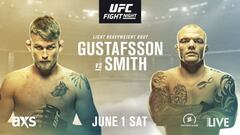 Cartel del Gustafsson vs Smith: UFC Estocolmo.