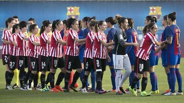 Partido de ida de la Liga Iberdrola entre el Barcelona y el Athletic.