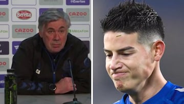 Ancelotti con un comentario puntual sobre James