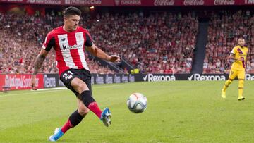 Ander Capa ante el Barça.