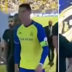Tenso momento de Cristiano Ronaldo en Arabia tras el grito de un niño: vean lo que le dice