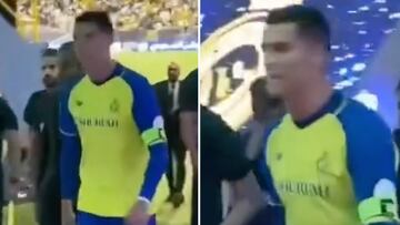 Tenso momento de Cristiano Ronaldo en Arabia tras el grito de un niño: vean lo que le dice