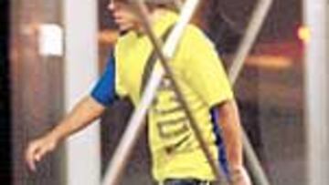 Tévez, ayer, en Porto Alegre.