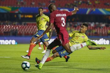 La Selección Colombia clasifica a octavos de final después de un cerrado partido contra Qatar en el estadio de Sao Paulo, Morumbí.