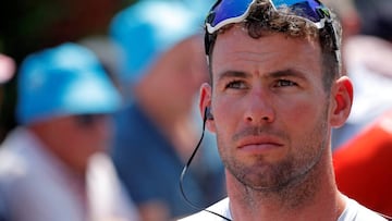 Mark Cavendish, antes de tomar la salida de una etapa en el Tour de Francia 2018.