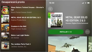 Metal Gear Solid HD Edition: 2 y 3 dejará Xbox Game Pass en agosto, entre otros