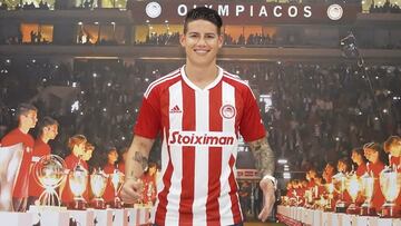 James Rodríguez, volante colombiano de Olympiacos.