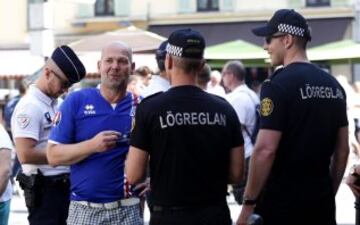 Los hooligans se divierten en Niza antes del Inglaterra-Islandia