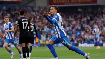 Soccer Football - Premier League - Brighton & Hove Albion v Tottenham Hotspur - The American Express Community Stadium, Brighton, Britain - September 20, 2025 Brighton & Hove Albion's Yasin Ayari celebrates scoring their second goal Action Images via Reuters/Andrew Couldridge EDITORIAL USE ONLY. NO USE WITH UNAUTHORIZED AUDIO, VIDEO, DATA, FIXTURE LISTS, CLUB/LEAGUE LOGOS OR 'LIVE' SERVICES. ONLINE IN-MATCH USE LIMITED TO 120 IMAGES, NO VIDEO EMULATION. NO USE IN BETTING, GAMES OR SINGLE CLUB/LEAGUE/PLAYER PUBLICATIONS. PLEASE CONTACT YOUR ACCOUNT REPRESENTATIVE FOR FURTHER DETAILS.. TPX IMAGES OF THE DAY