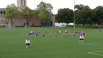 El Madrid se ejercitó en Montreal.