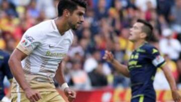 Eduardo Herrera marc&oacute; los dos goles de Pumas en la cancha del Morelos, el primero de ellos por la v&iacute;a penal.