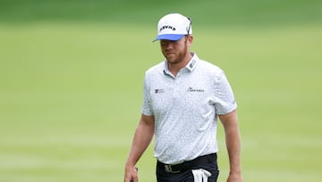 Talor Gooch of the United States walks off the second green during a practice round prior to the 2024 PGA Championship at Valhalla Golf Club.