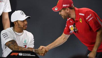 Hamilton y Vettel.