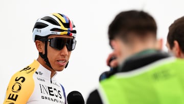 GUILHERAND-GRANGES, FRANCE - FEBRUARY 28: Egan Arley Bernal Gomez of Colombia and Team INEOS Grenadiers prior to the 26th Faun-Ardeche Classic 2026 a 187.6km one day race from Guilherand-Granges to Guilherand-Granges on February 28, 2026 in Guilherand-Granges, France. (Photo by Billy Ceusters/Getty Images)