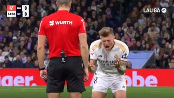 No se le ha visto así jamás: la reacción colérica de Kroos con el árbitro