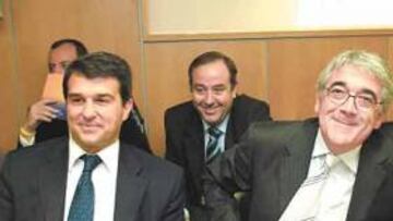 <b>NO CUMPLIÓ SU PRIMERA PALABRA.</b> Joan Laporta vio con buenos ojos la salida de Saviola al Espanyol, pero luego se echó atrás.