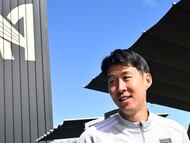 Los Angeles Football Club's South Korean player Son Heung-min walks to the field for a training session at The Liquid I.V. Performance Center on the campus of Cal State LA in Los Angeles on February 20, 2026. LAFC will play against Miami during the MLS opening match on February 21. (Photo by Frederic J. Brown / AFP)