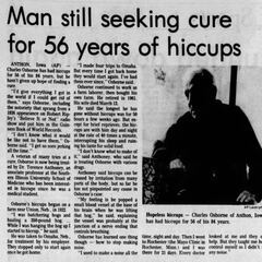The story of Charles Osborne, the man who had hiccups for 68 years straight