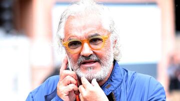 MONTE-CARLO, MONACO - MAY 29: Flavio Briatore talks on the phone in the paddock ahead of the Monaco Formula One Grand Prix at Circuit de Monaco on May 29, 2016 in Monte-Carlo, Monaco.  (Photo by Lars Baron/Getty Images)