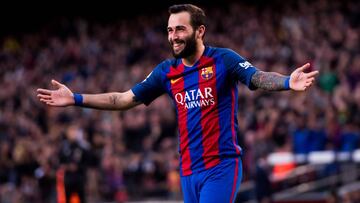 Aleix Vidal celebra su gol ante el Athletic.