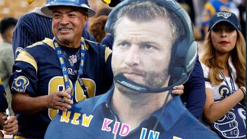 LOS ANGELES, CA - JANUARY 06: A Los Angeles Rams fan attends the NFC Wild Card Playoff Game against the Atlanta Falcons at the Los Angeles Coliseum on January 6, 2018 in Los Angeles, California. Josh Lefkowitz/Getty Images/AFP
== FOR NEWSPAPERS, INTERN