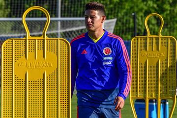 James Rodríguez uno de los protagonistas en la práctica, el '10' se ve bien, corriendo y listo para enfrentar a Japón 