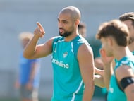 Amrabat, en un entrenamiento.