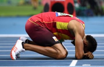  El atleta español Orlando Ortega logró la medalla de plata en la prueba de 110 m vallas 