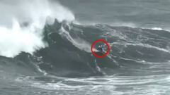 El surfista ecuatoriano de olas grandes ha sufrido una de las peores ca&iacute;das del d&iacute;a en el capeonato de olas gigantes Illa Pancha Challenge disputado en Ribadeo (Lugo, Galicia, Espa&ntilde;a) el lunes, 1 de febrero del 2021. 