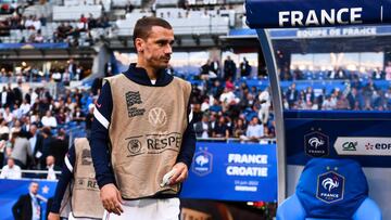 Antoine Griezmann, durante el Francia-Croacia en el que fue suplente.