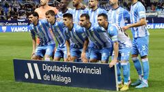 Alineación del Málaga contra el Oviedo,