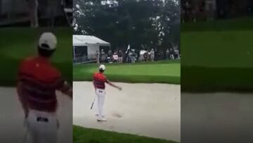 ¡Desde el bunker!: el notable birdie que logró Niemann en su ronda