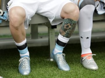 How Leo Messi's tattoo has evolved over the years