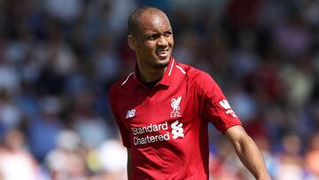 Fabinho, en el amistoso del Liverpool ante el Chester FC.