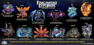 Estos son los 12 eidolones de Final Fantasy Explorers