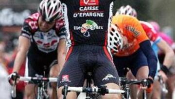 <b>DESTACADA PARTICIPACIÓN ESPAÑOLA.</b> El asturiano del Euskaltel, Samuel Sánchez, también ha entrado entre los primeros.