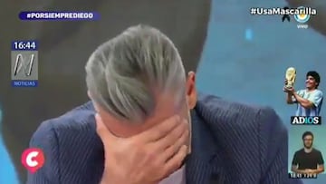 Momento de enorme emoci&oacute;n cuando el presentador sac&oacute; a relucir todos sus sentimientos en torno a la figura del Pelusa durante el programa especial por su muerte.