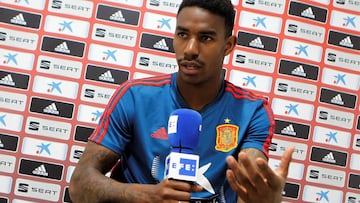 Junior, durante la concentraci&oacute;n con la Selecci&oacute;n Sub-21.